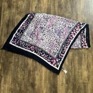 Talbots Scarf with Floral Design